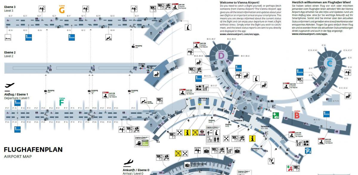 Vienna International Airport Terminal Map