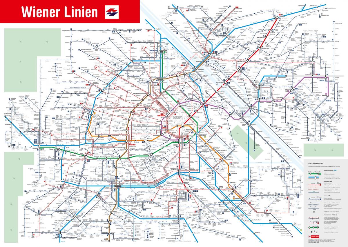 map of Vienna public transport system