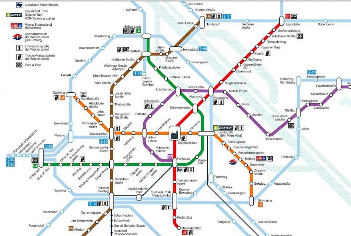 Wien subway map