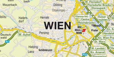 Map showing Vienna