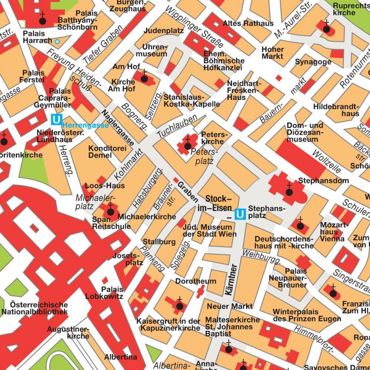 Vienna downtown map