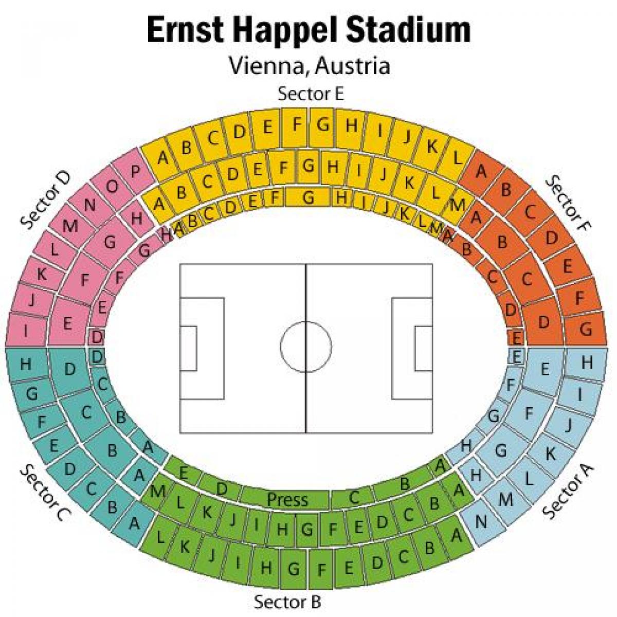 Map of ernst happel stadium