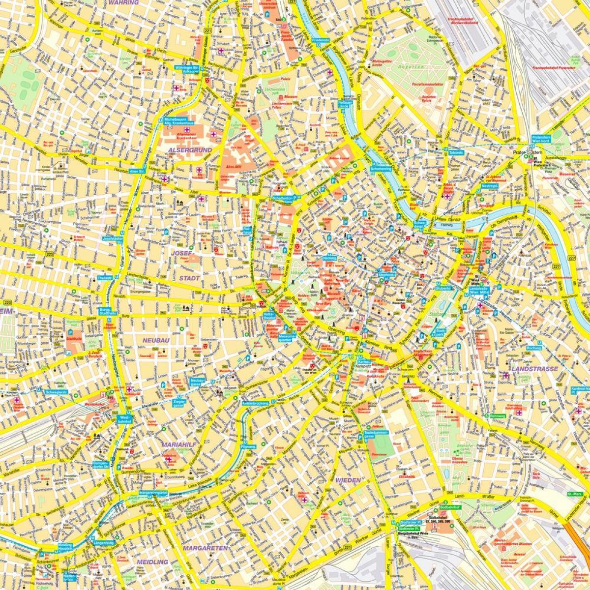 Vienna inner city map