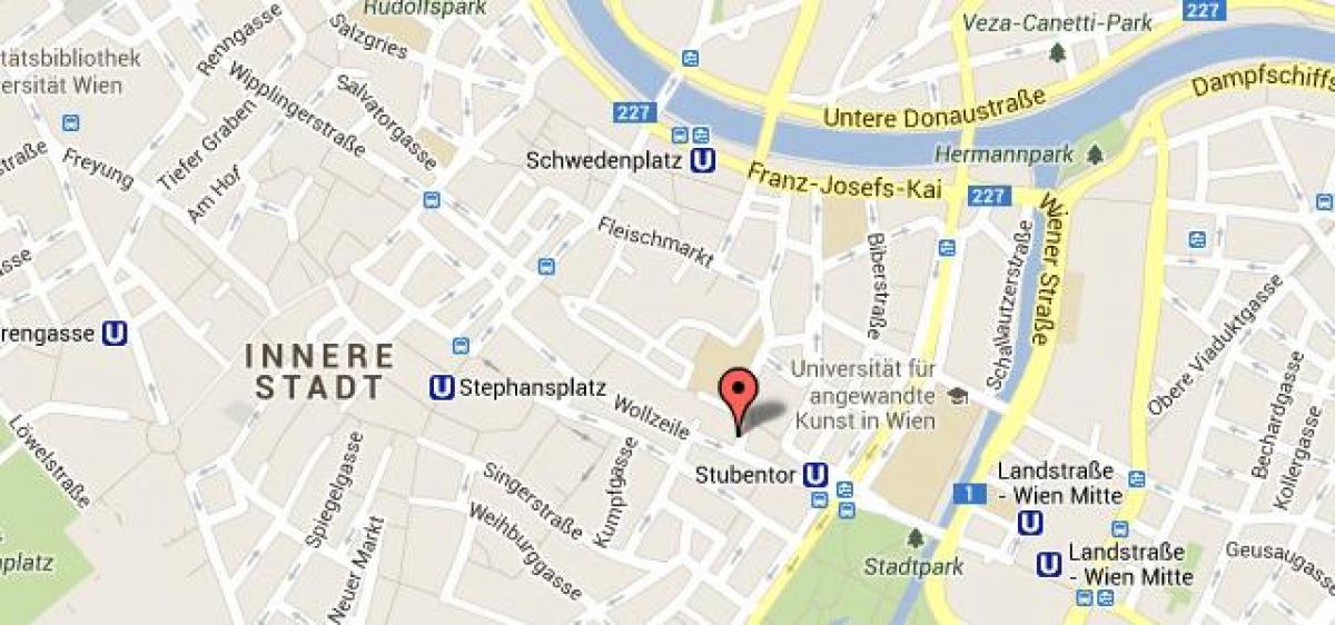 Map of stephansplatz Vienna map