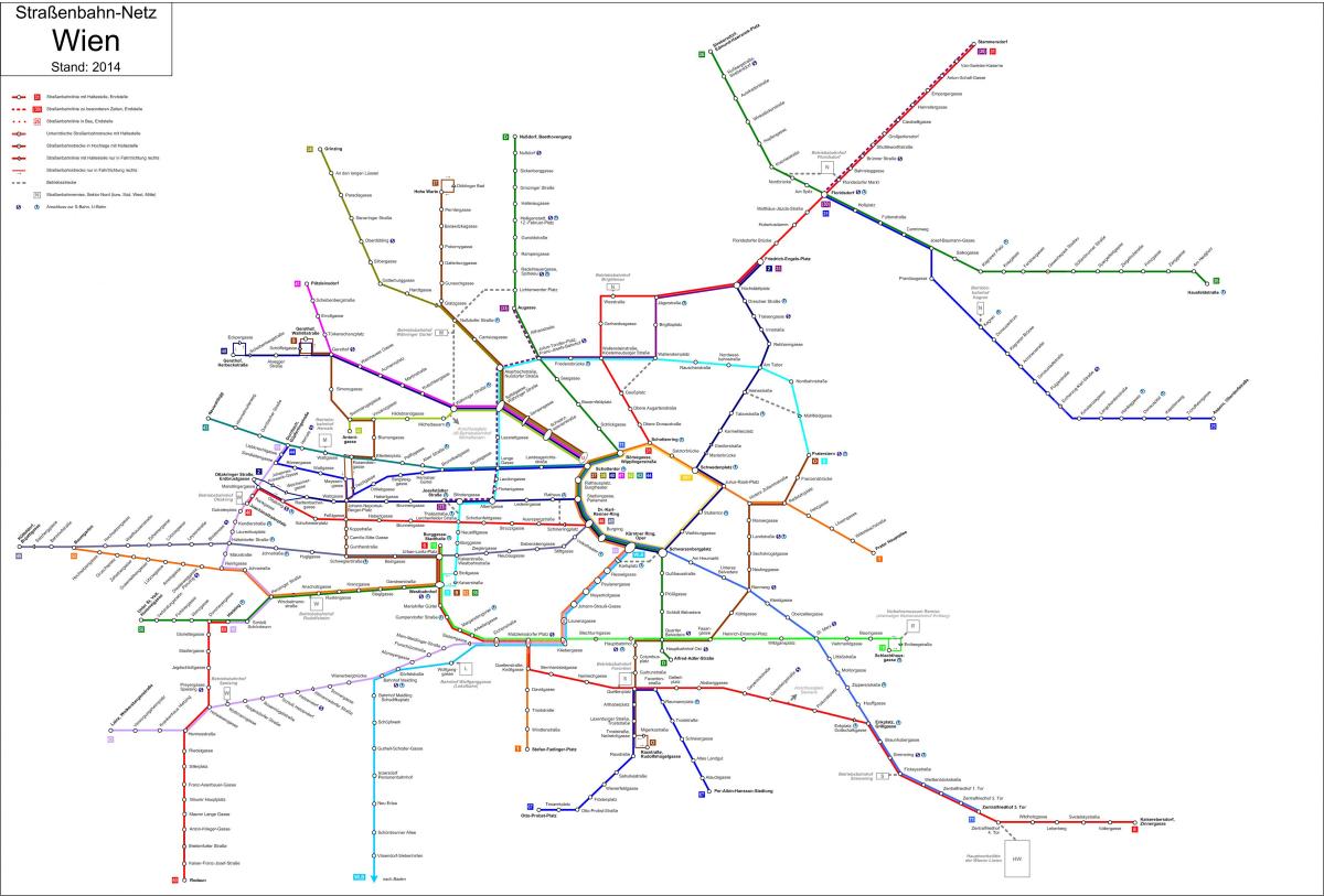 Vienna strassenbahn map