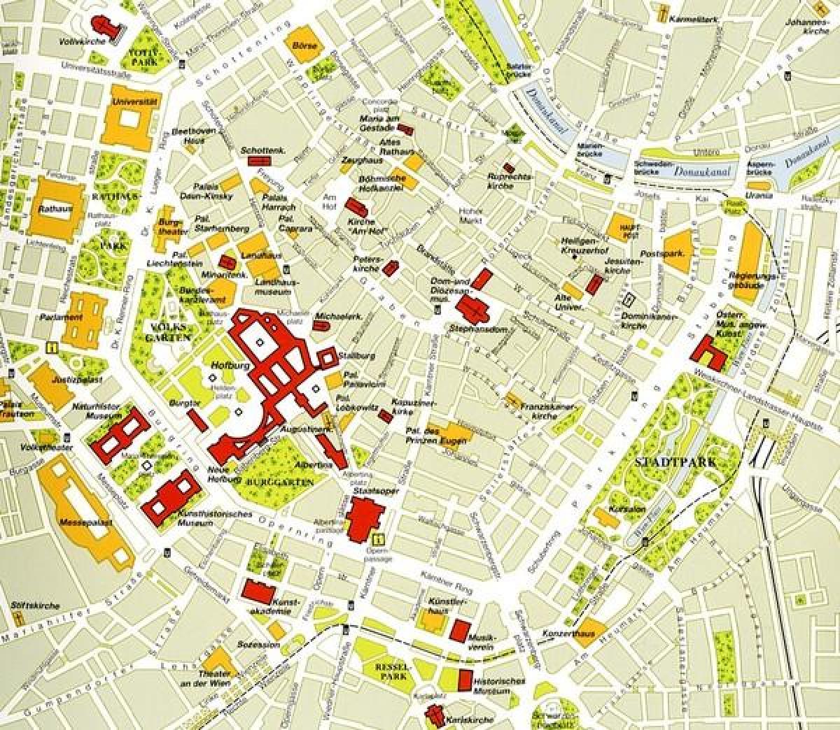 Vienna historic center map