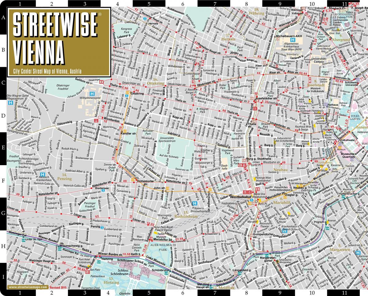 Map of streetwise Vienna