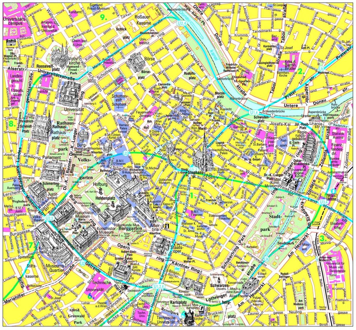 Vienna places to visit map