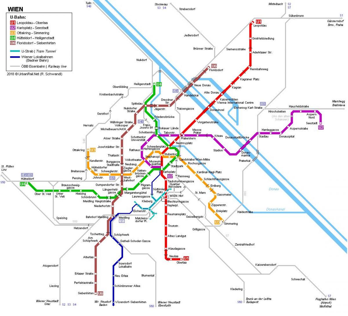 Map of uban Wien