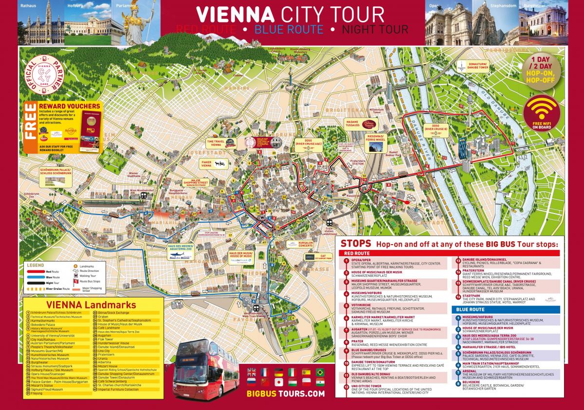 Vienna big bus tour map