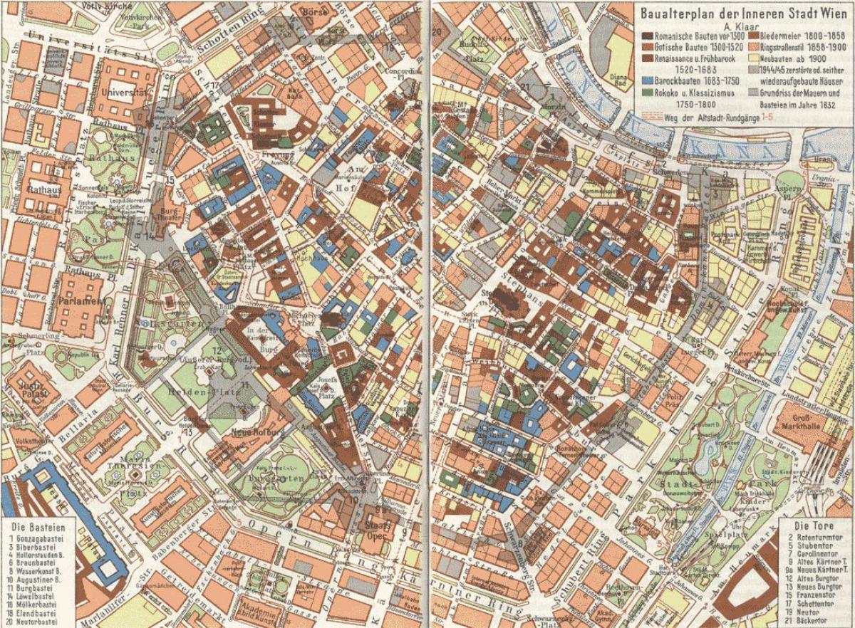Vienna old city map