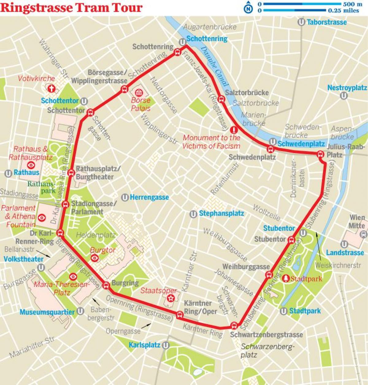 Vienna ring tram route map