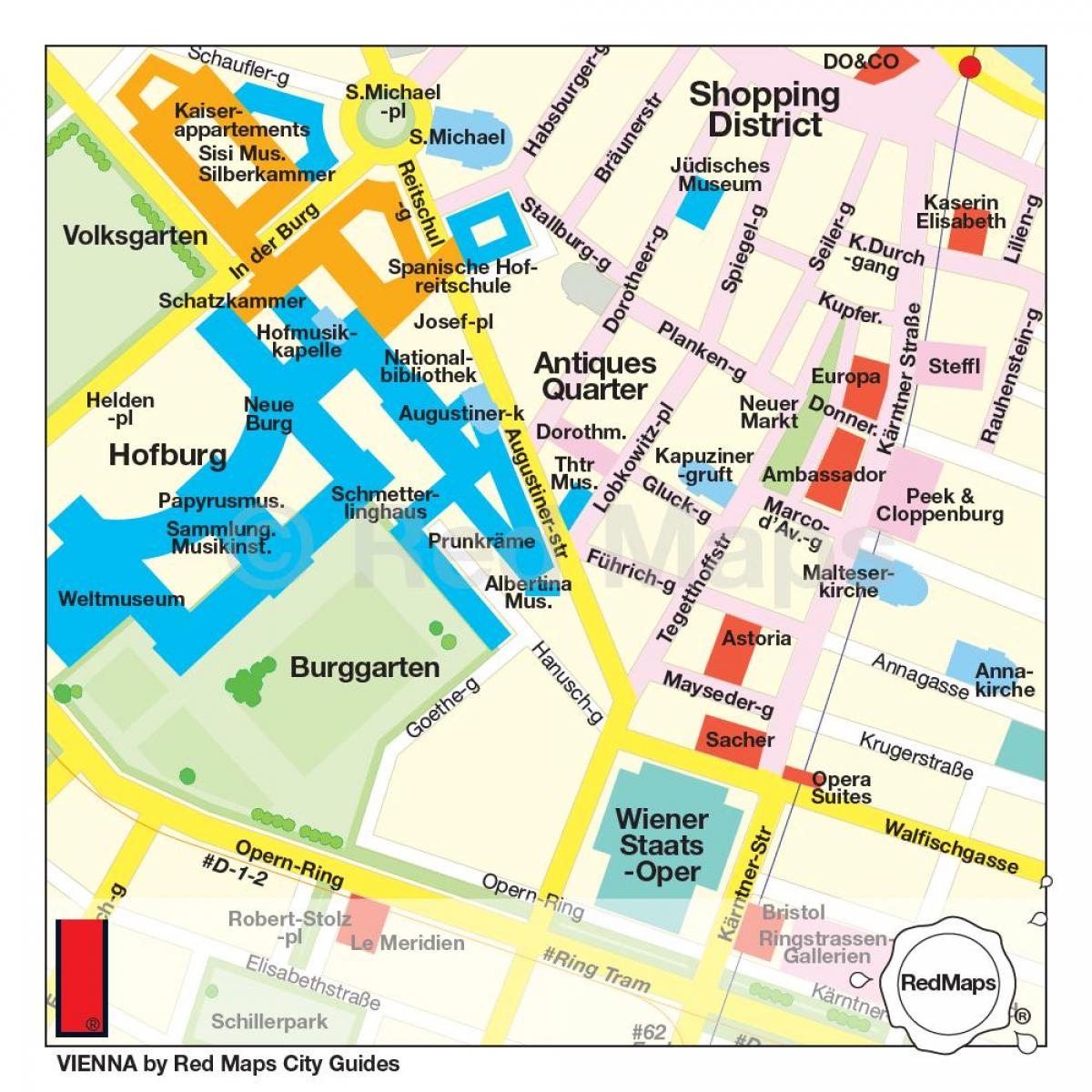 Map of Vienna shopping