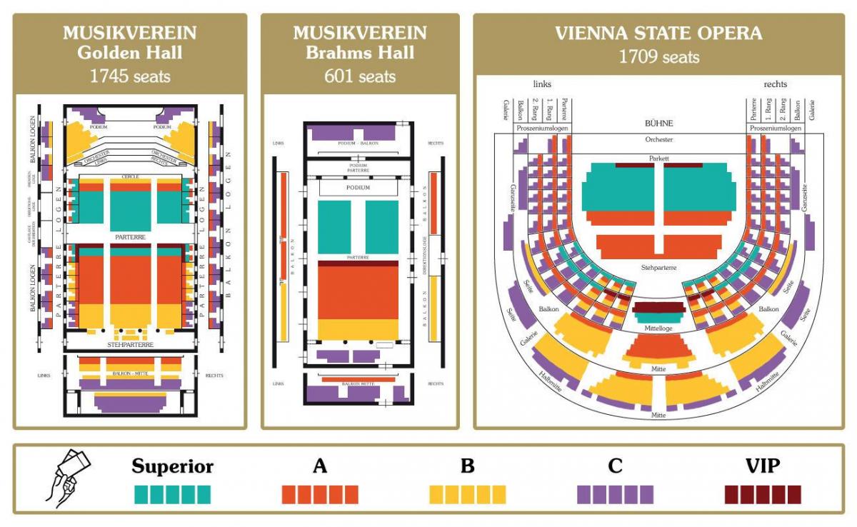 Map of Vienna state opera