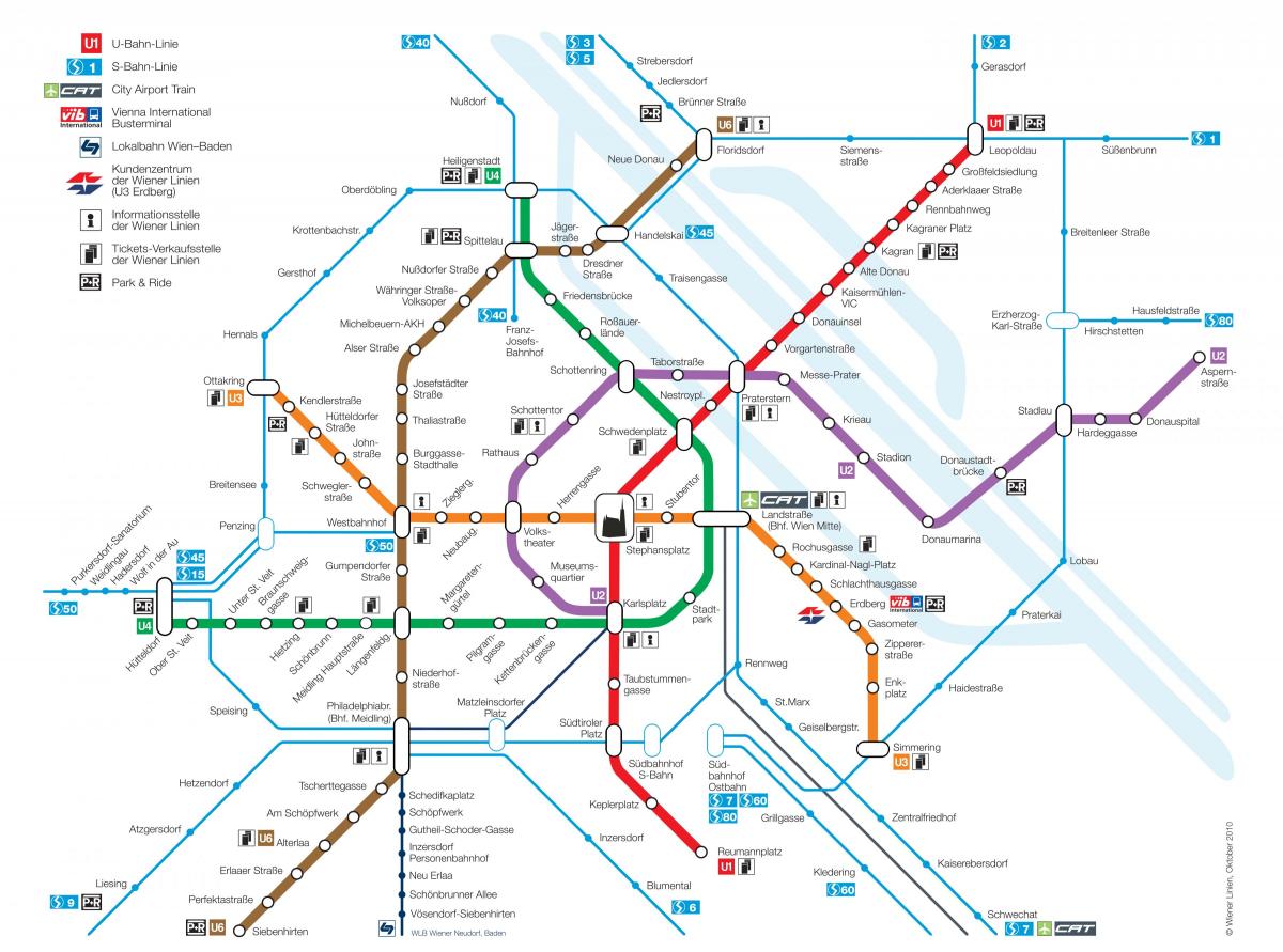 Map of Vienna transit