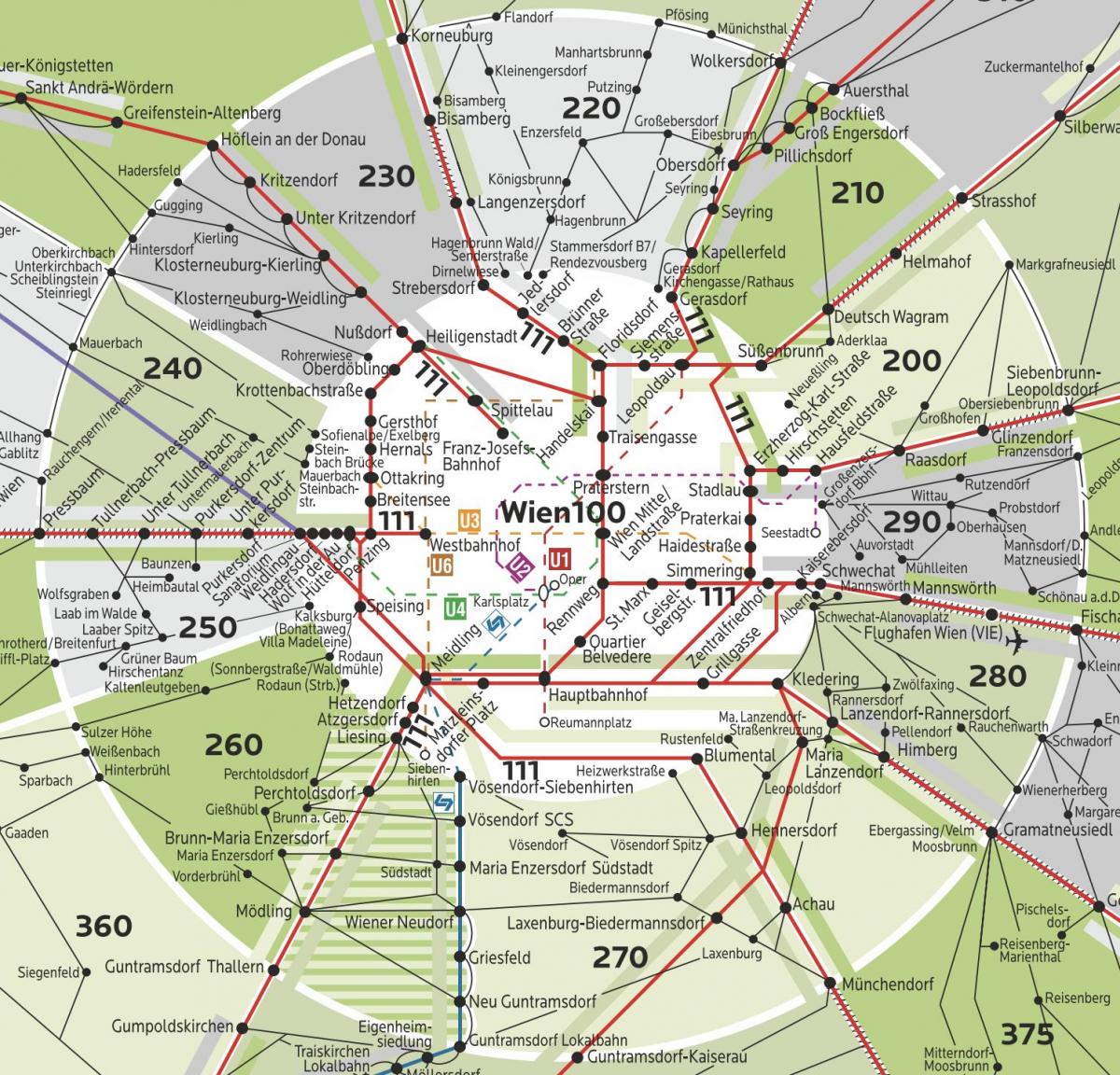 Wien zone 100 map