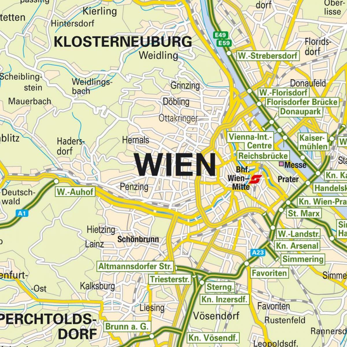 Vienna points of interest map