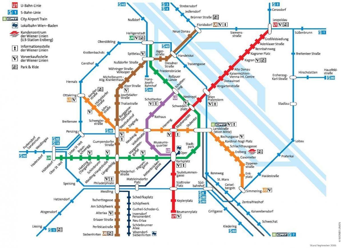 Wien public transport map