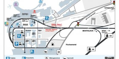 Map of Vienna airport parking