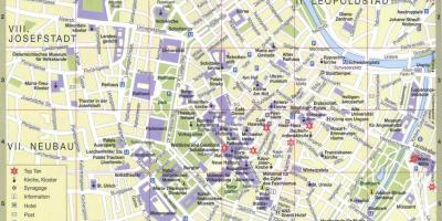 Vienna city tourist map