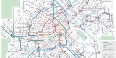 Map of Vienna public transport system